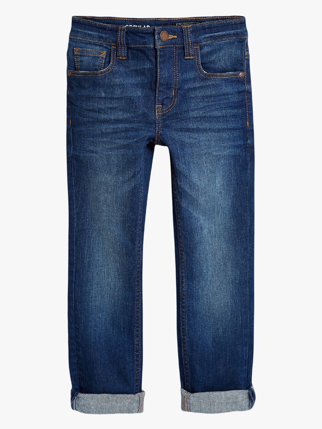 

next Boys Blue Slim Fit Mid-Rise Clean Look Jeans