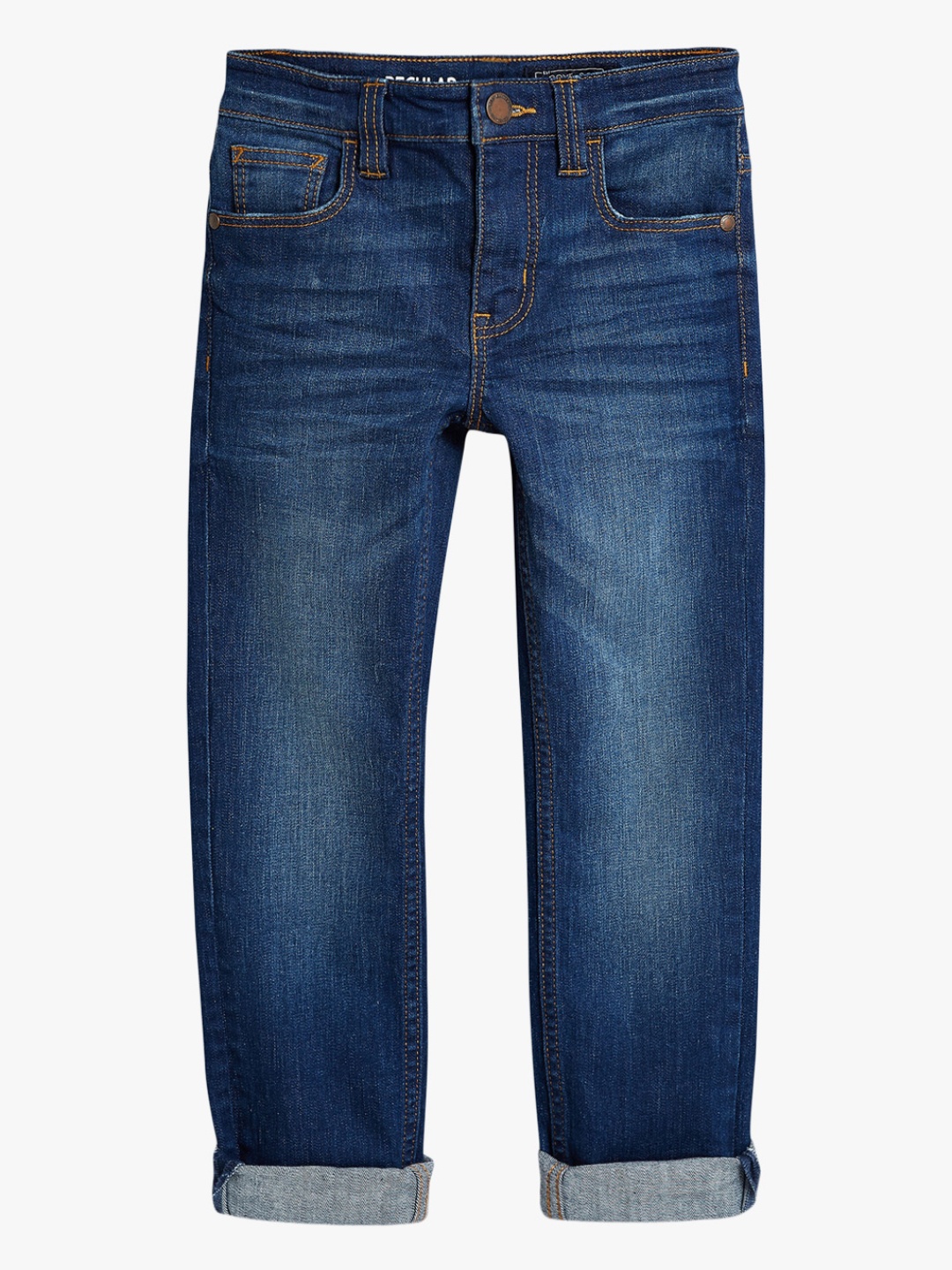 

next Boys Blue Slim Fit Mid-Rise Clean Look Jeans
