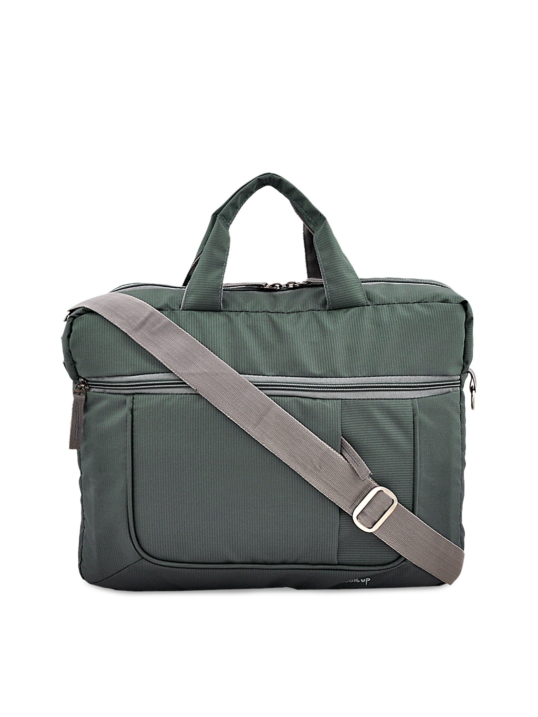 

yelloe Men Grey Solid Laptop Bag