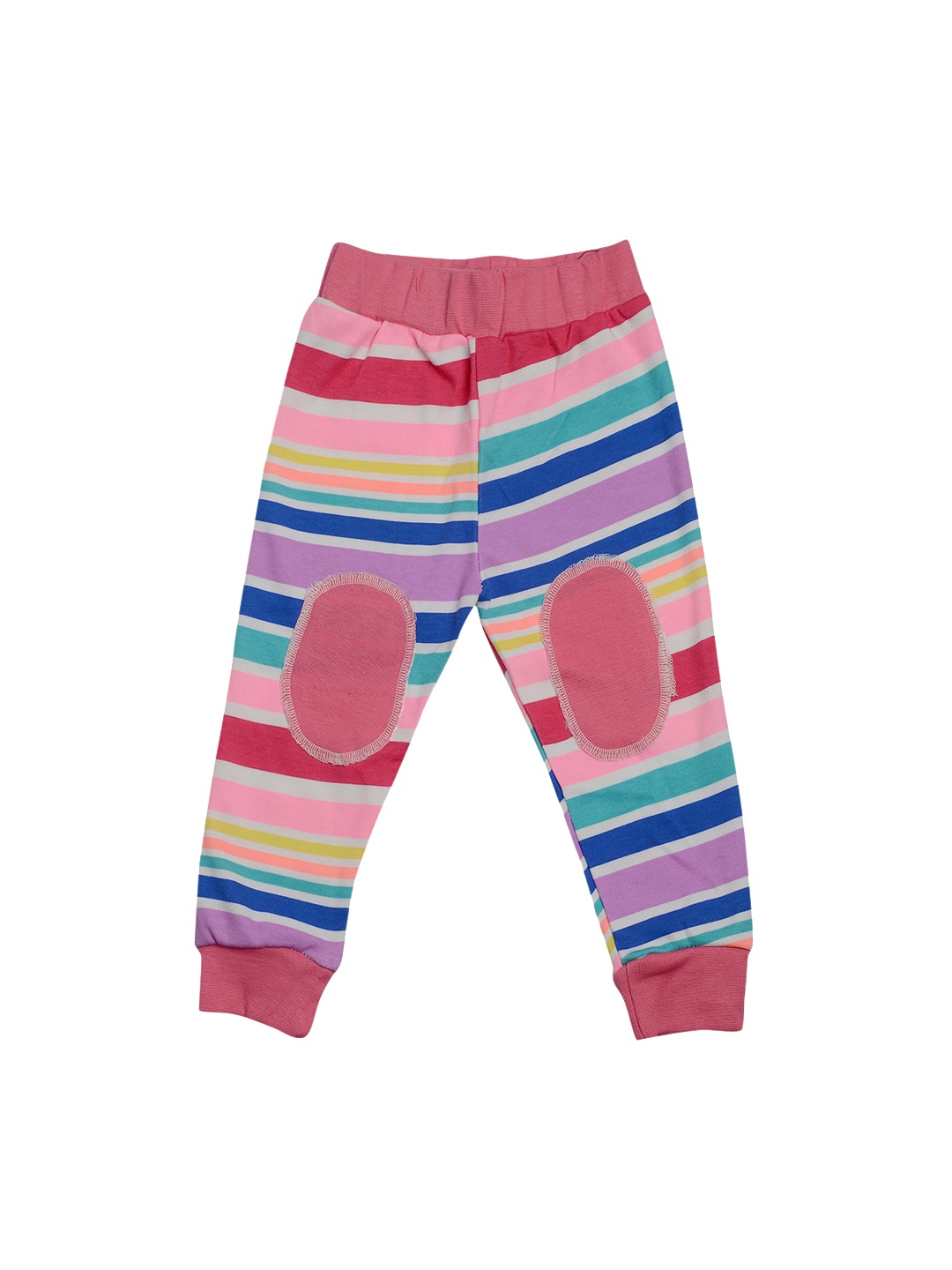 

TINY HUG Unisex Multicoloured Striped Slim-Fit Joggers, Multi