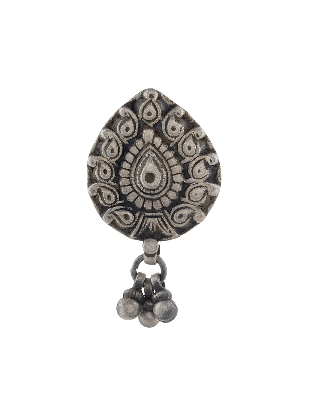 

Silvermerc Designs Women Handcrafted 92.5 Sterling Silver Oxidised Adjustable Ring