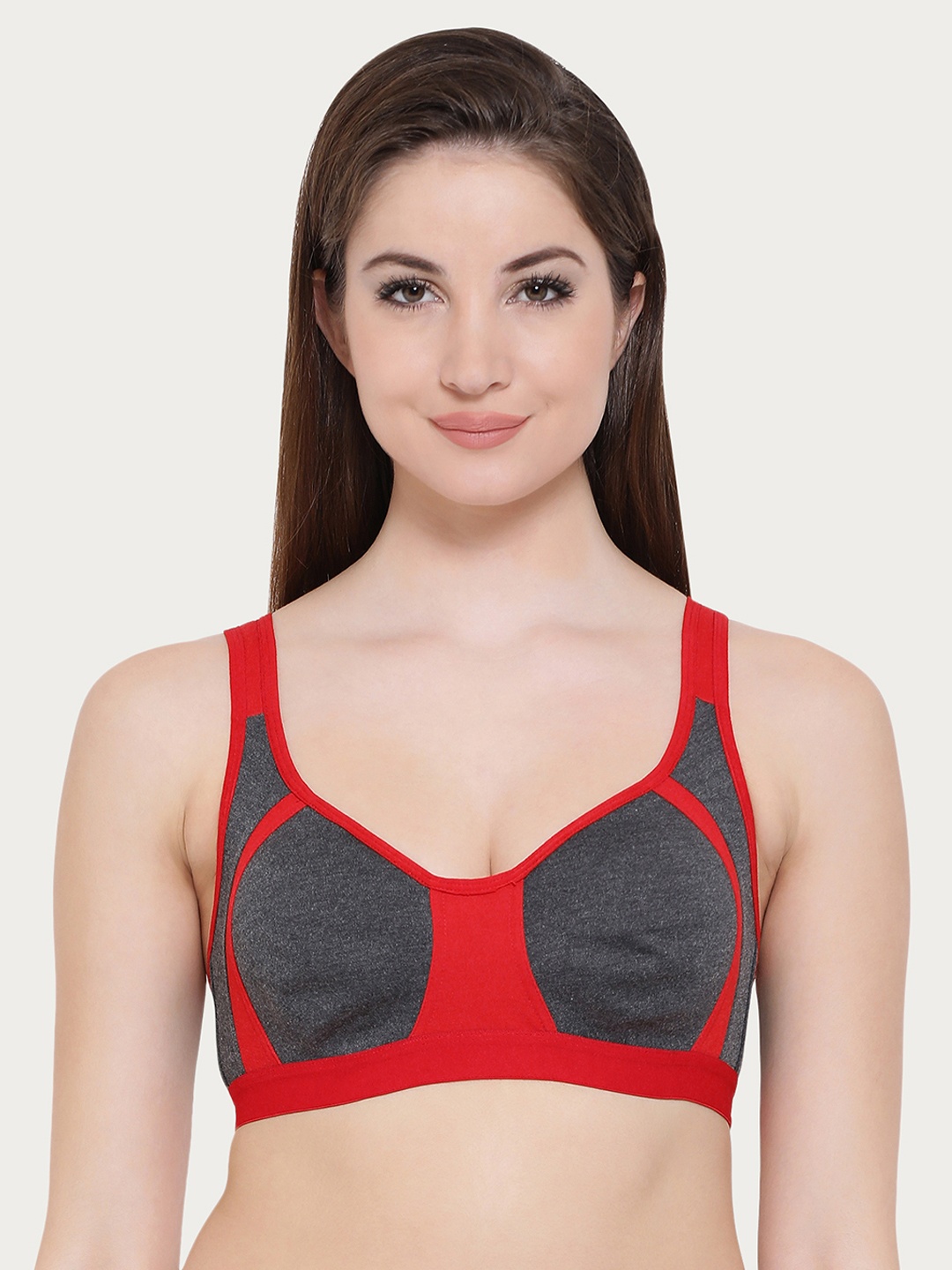 

Clovia Non-Padded Non-Wired Full Coverage T-Shirt Bra, Red