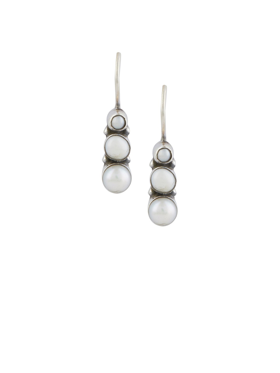 

ahilya Sterling Silver Sitar Mother Of Pearl Drop Earrings