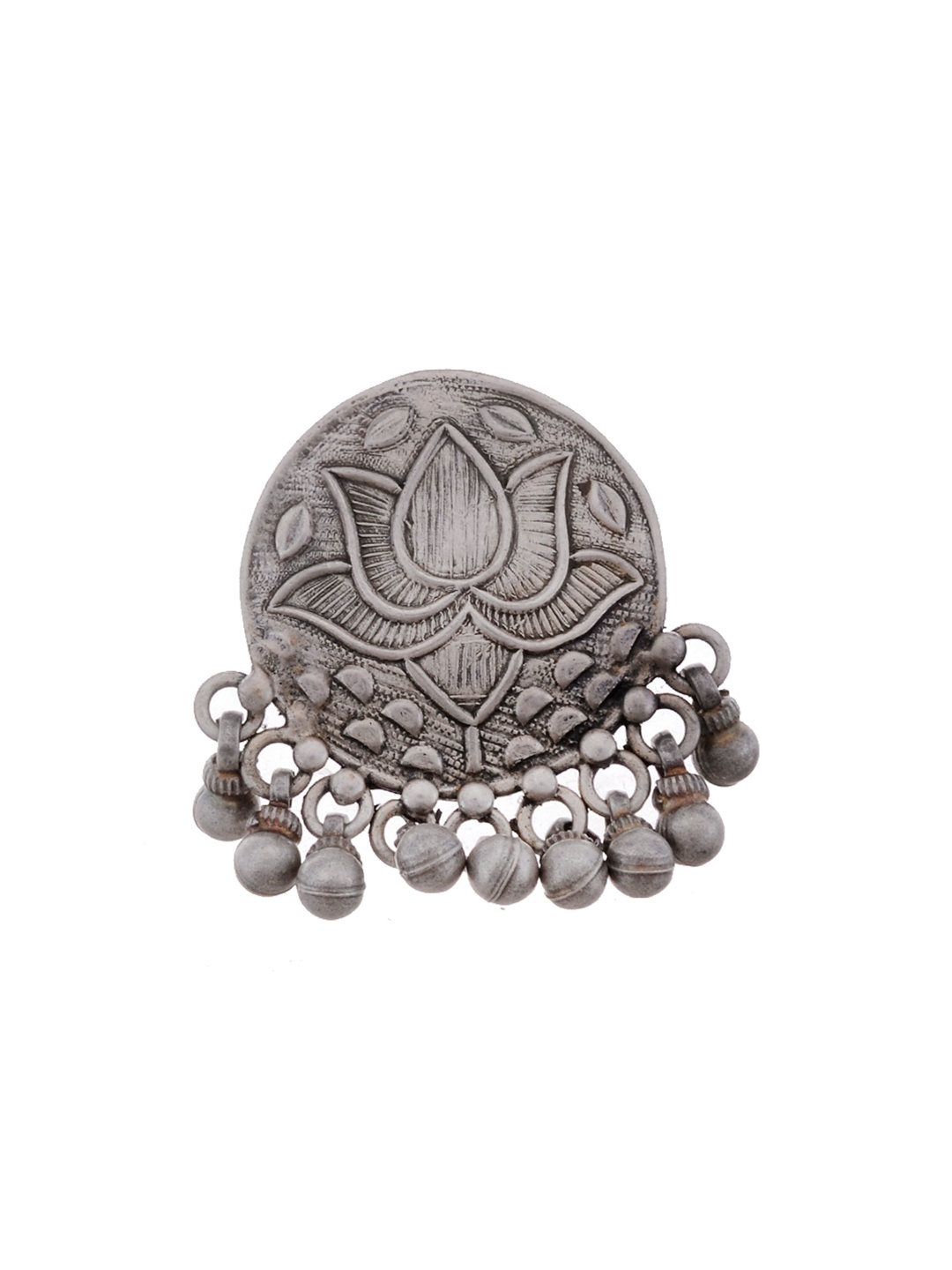 

Silvermerc Designs Women Handcrafted 92.5 Sterling Silver Oxidised Adjustable Ring