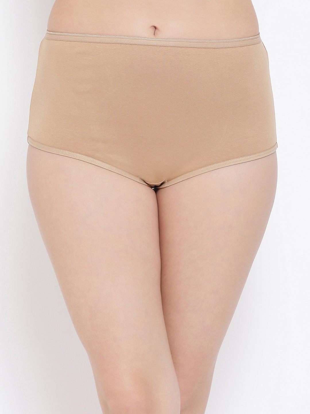 

Clovia Women Beige Solid Hipster Briefs PN1368P24