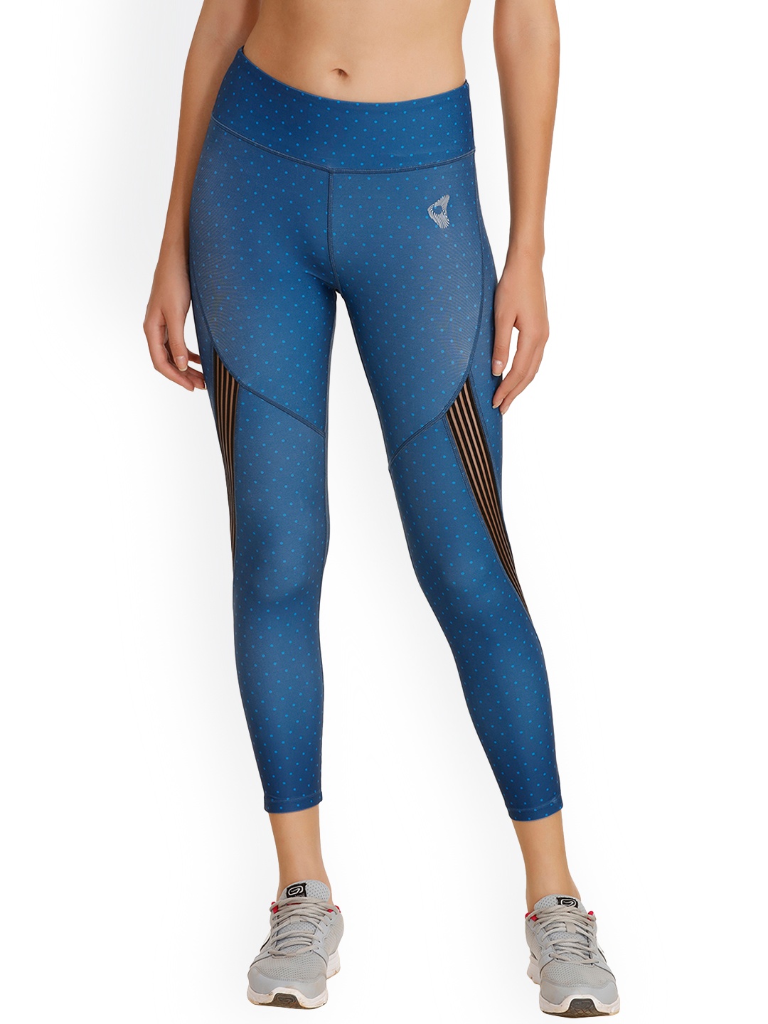 

Zelocity by Zivame Women Blue Printed Ankle-Length Leggings