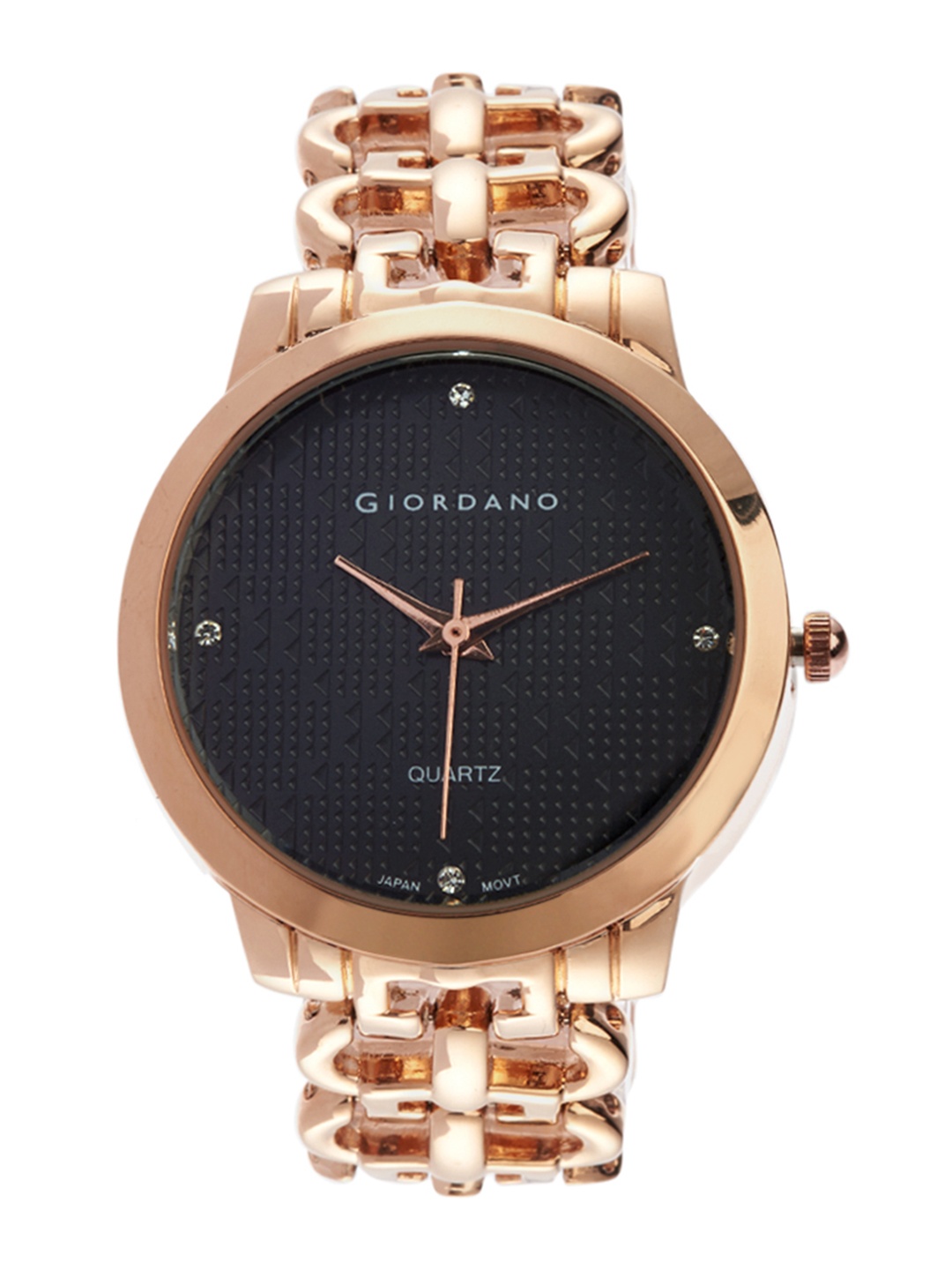 

GIORDANO Women Black & Gold-Toned Analogue Watch C2204-33