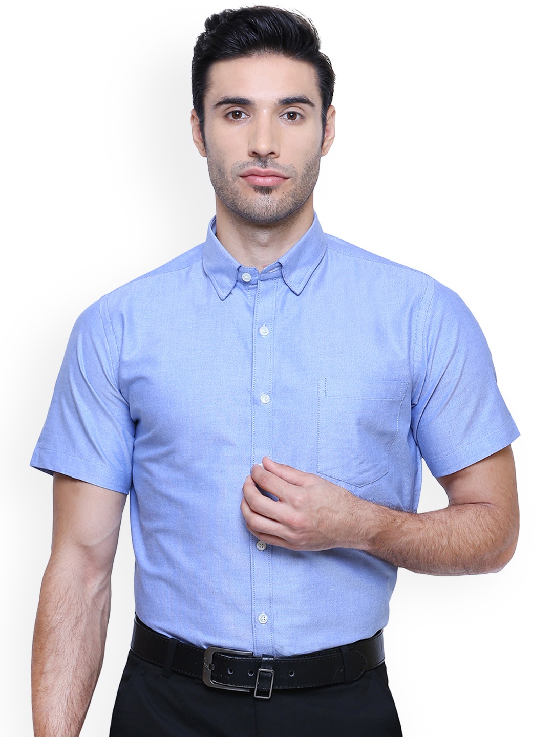 

Southbay Men Blue Smart Slim Fit Solid Formal Shirt