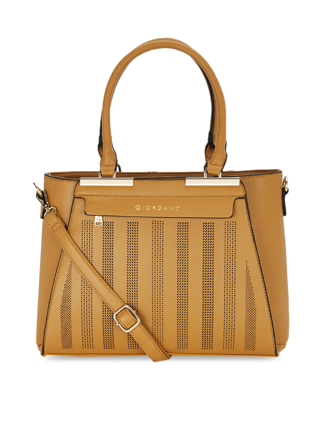 

GIORDANO Mustard Solid Handheld Bag