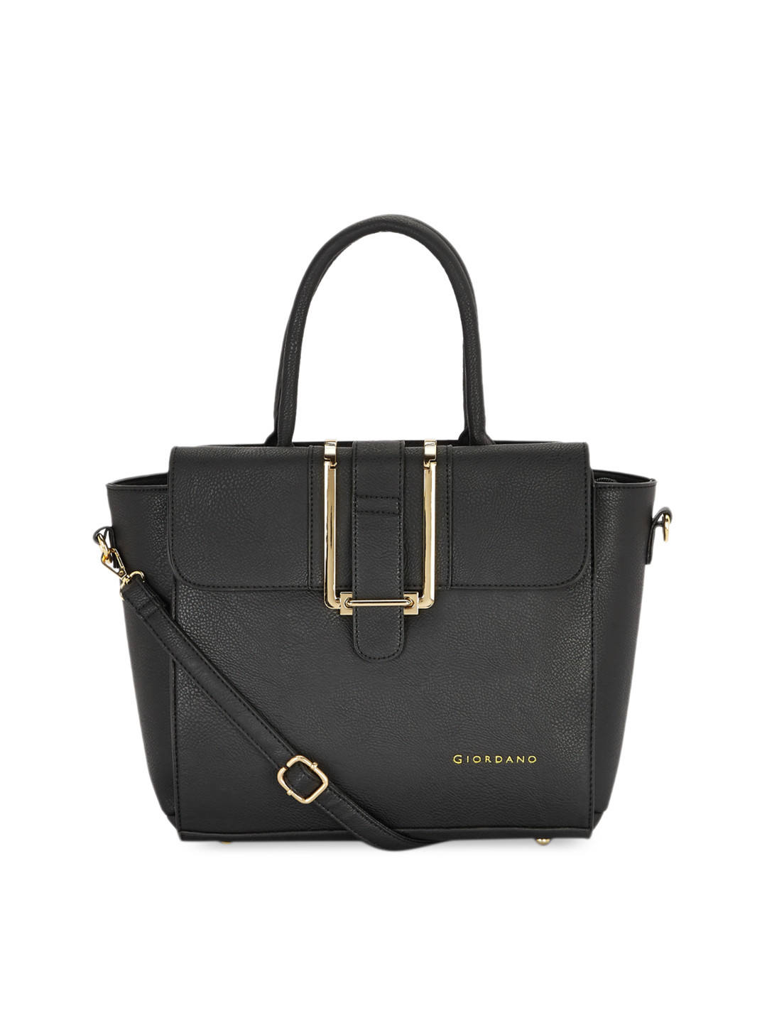 

GIORDANO Black Solid Handheld Bag