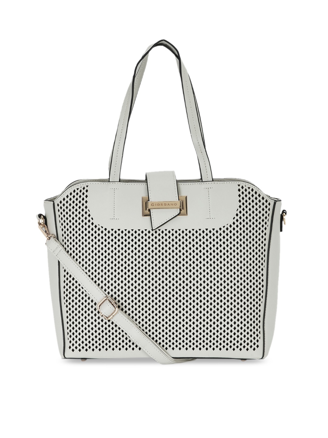 GIORDANO White Solid Handheld Bag