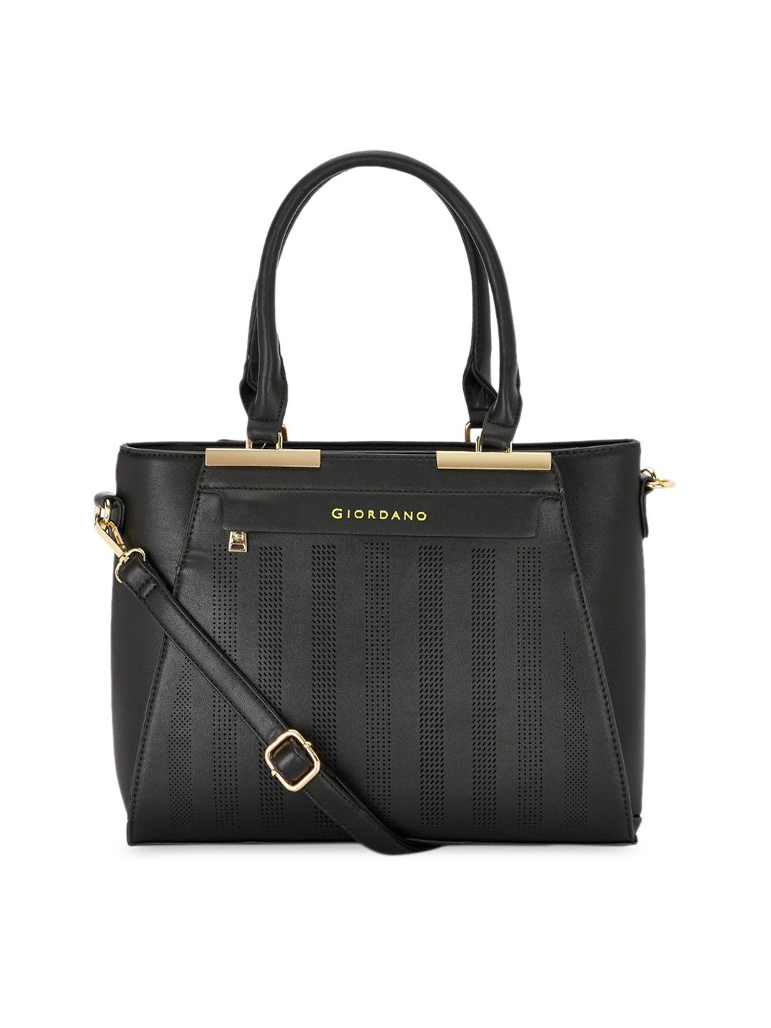 

GIORDANO Black Solid Handheld Bag