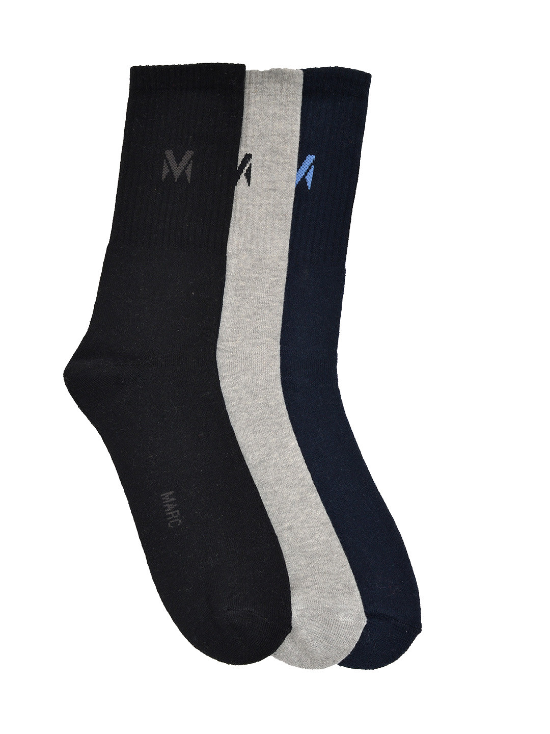 

MARC Men Pack of 3 Calf-Length Socks, Multi