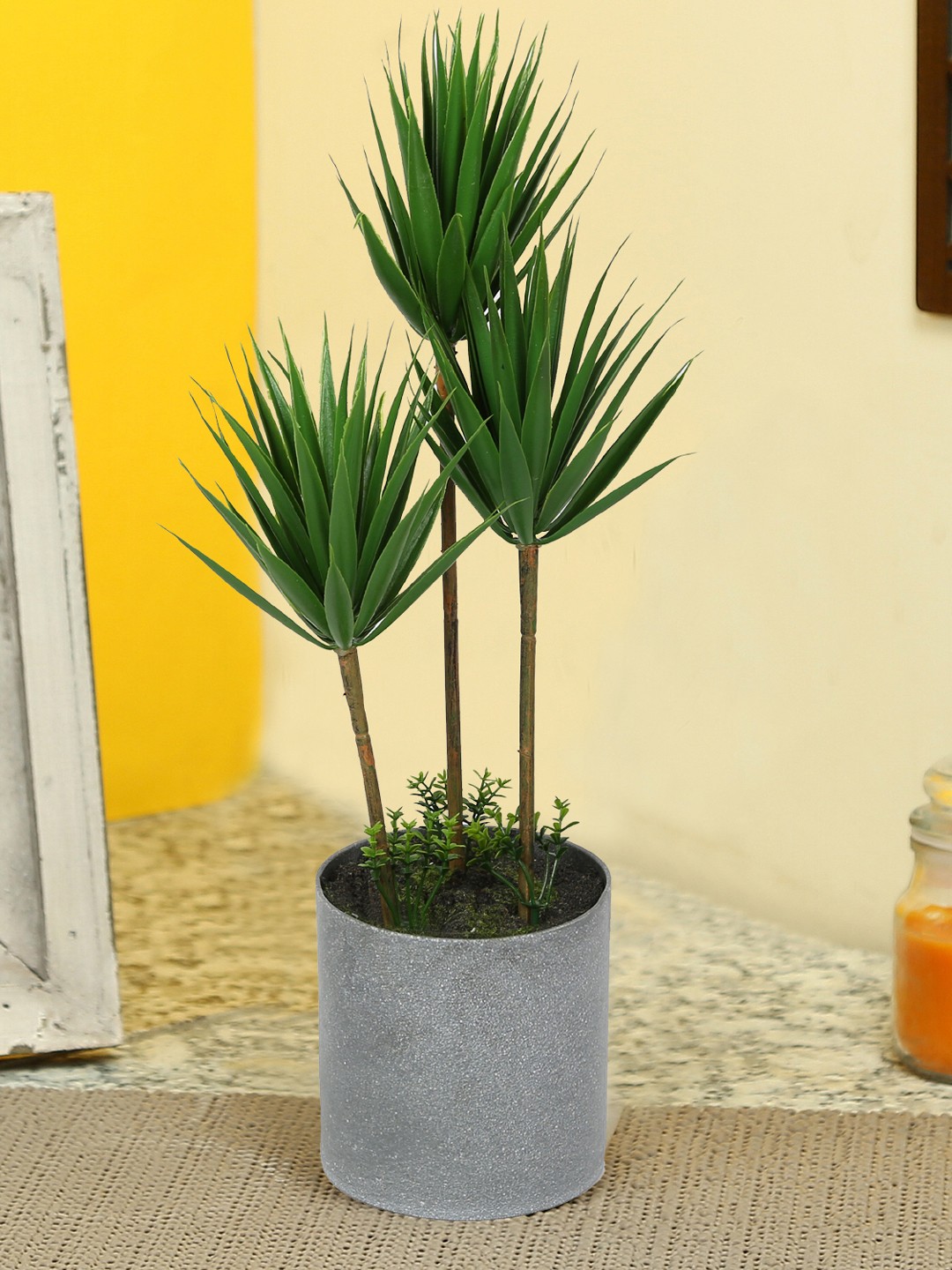 

Aapno Rajasthan Green Artificial Plant with Plastic Pot