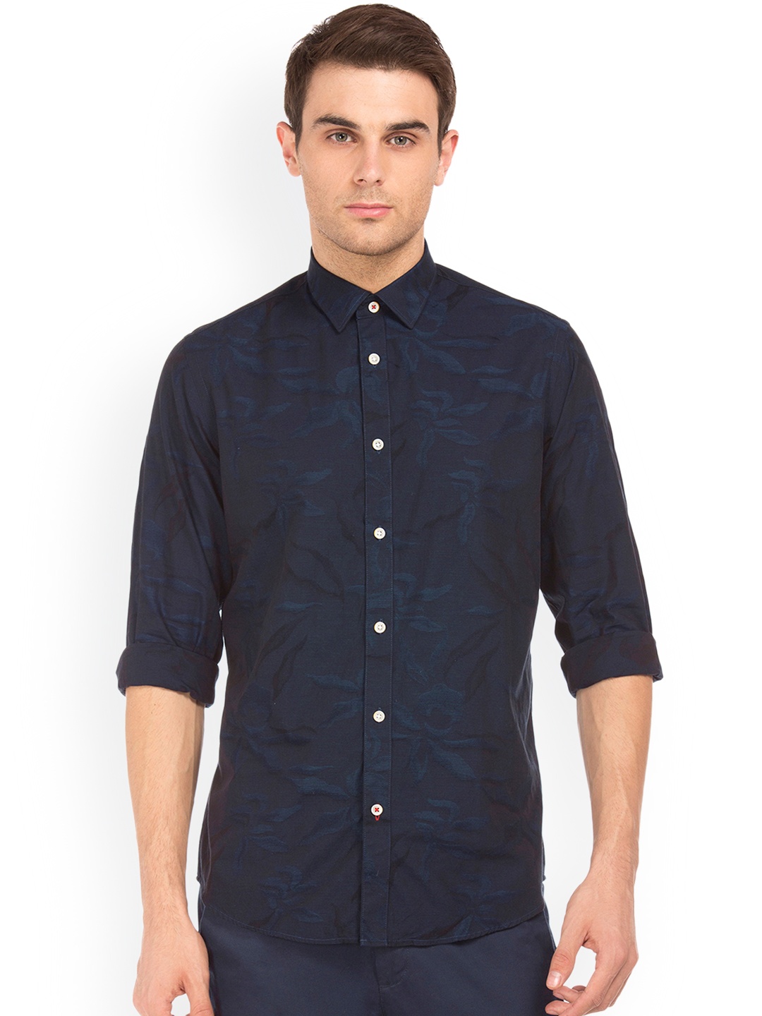 

Arrow Sport Men Navy Blue Slim Fit Printed Casual Shirt