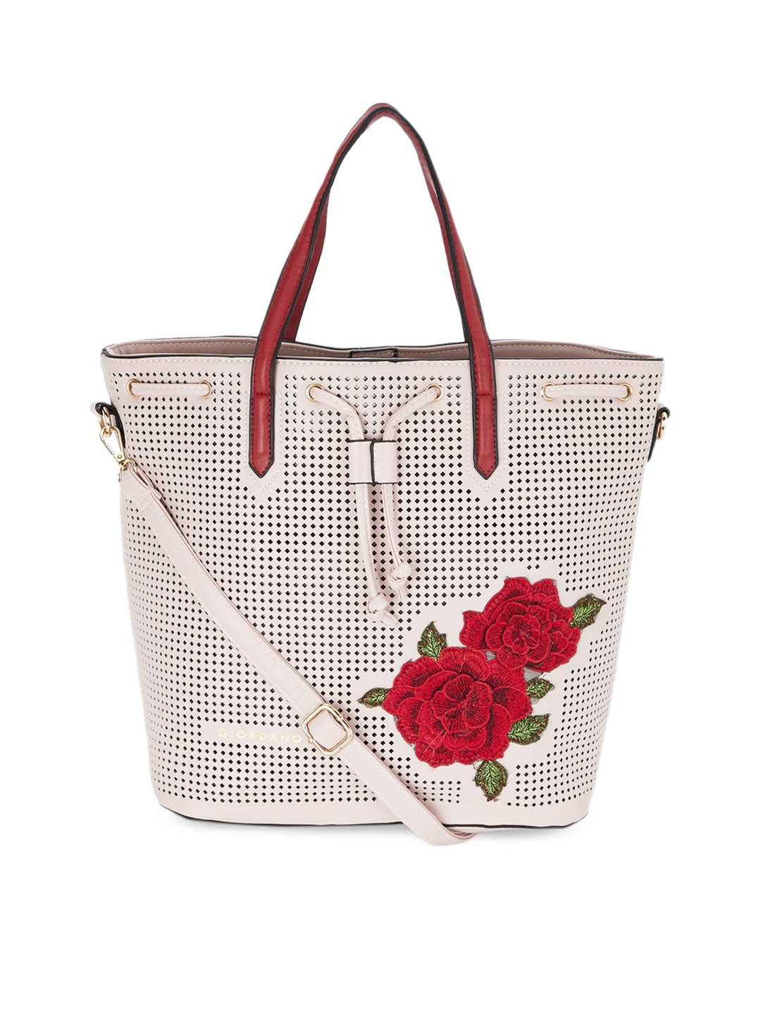 

GIORDANO White Embellished Shoulder Bag