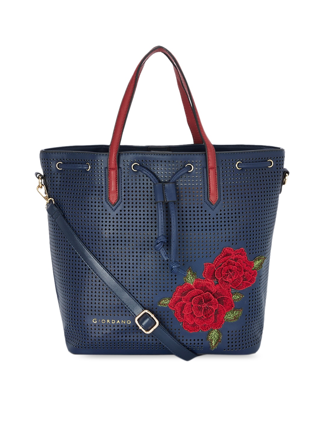 GIORDANO Blue Self Design Shoulder Bag
