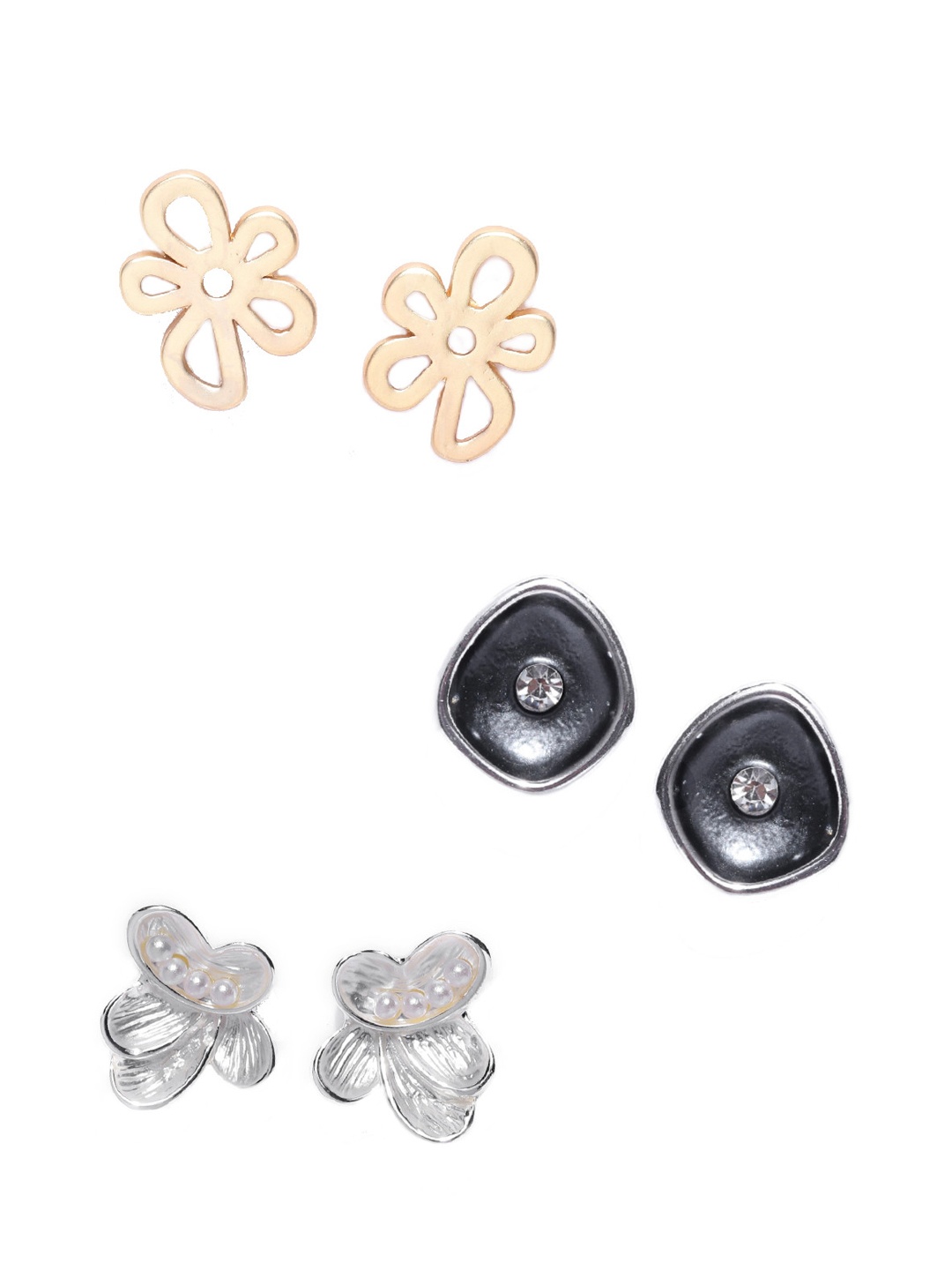 PRITA Gold-Toned Contemporary Studs
