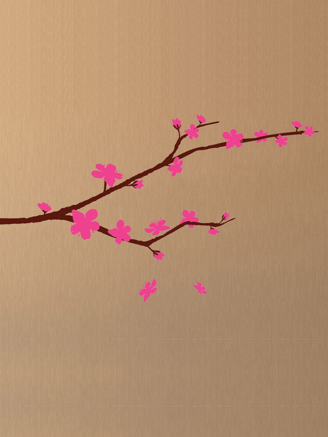 

Asian Paints Unisex Pink & Brown Flowers & Branch Peel and Stick Wall Sticker