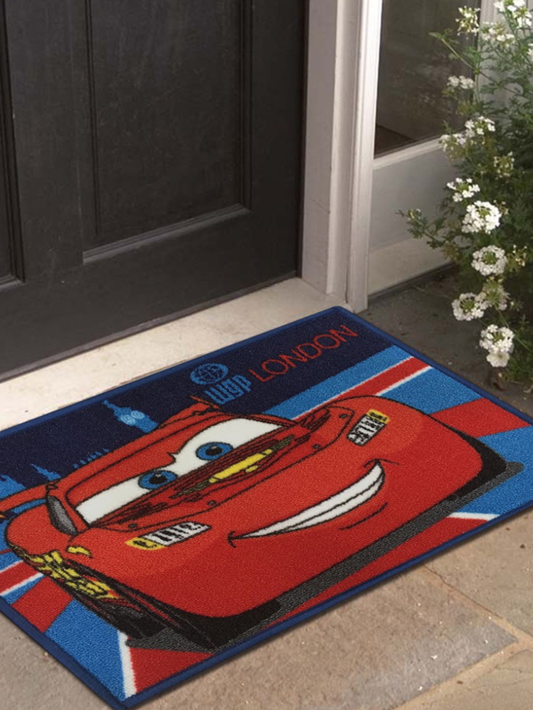 Disney Red & Blue Printed Anti-Skid Doormat