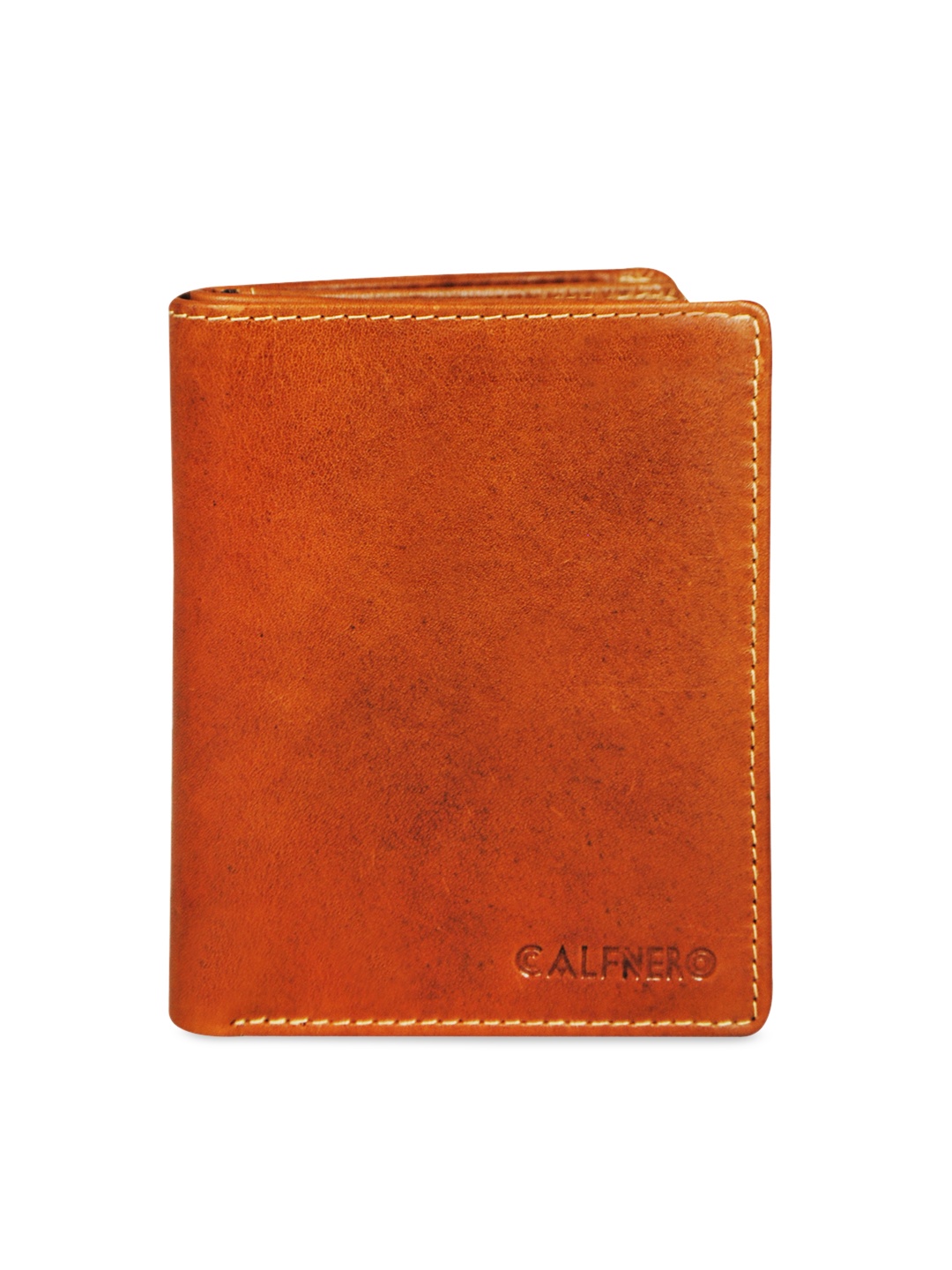 

CALFNERO Men Brown Solid Leather Two Fold Wallet