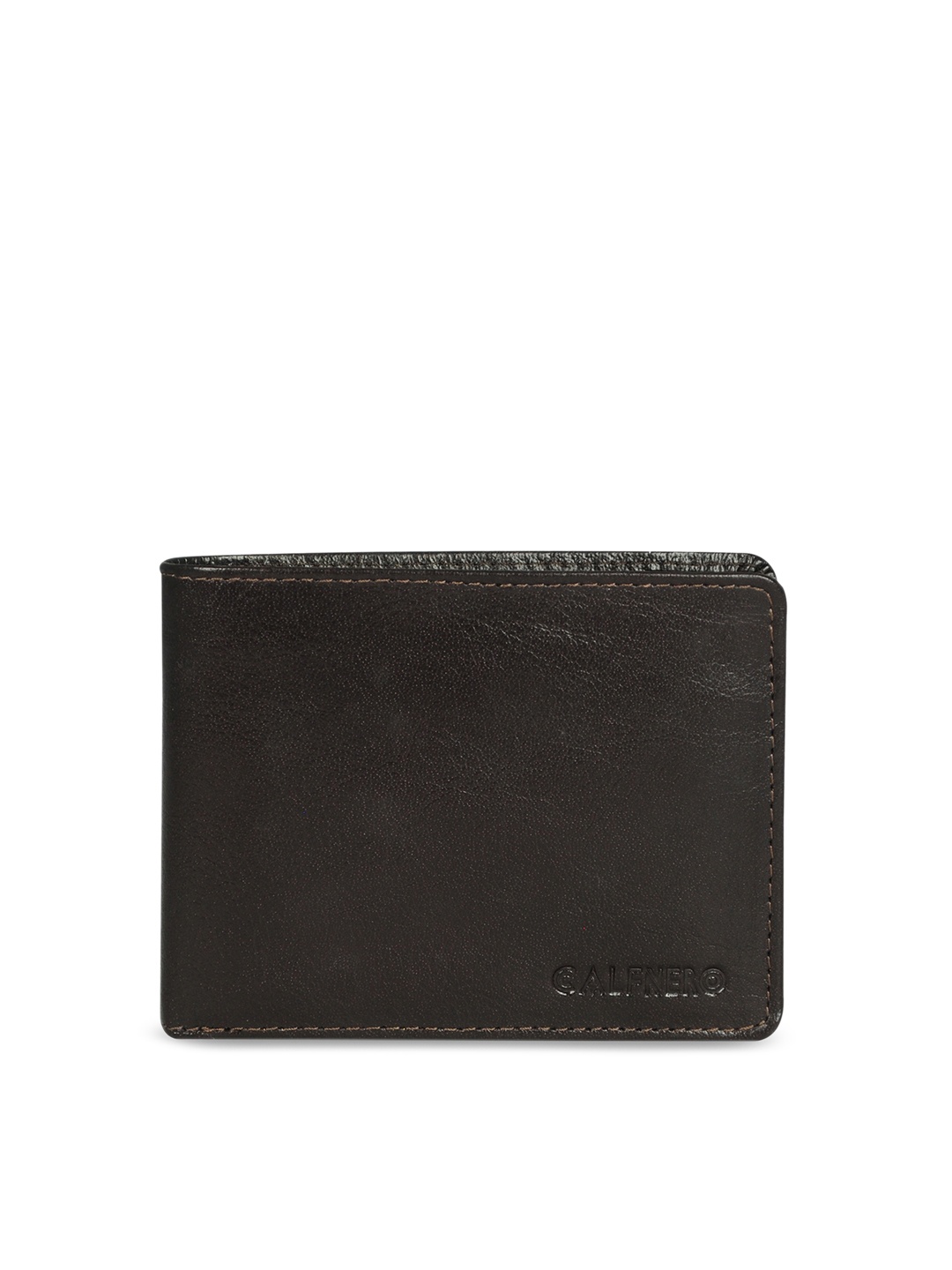 

CALFNERO Men Brown Solid Leather Two Fold Wallet