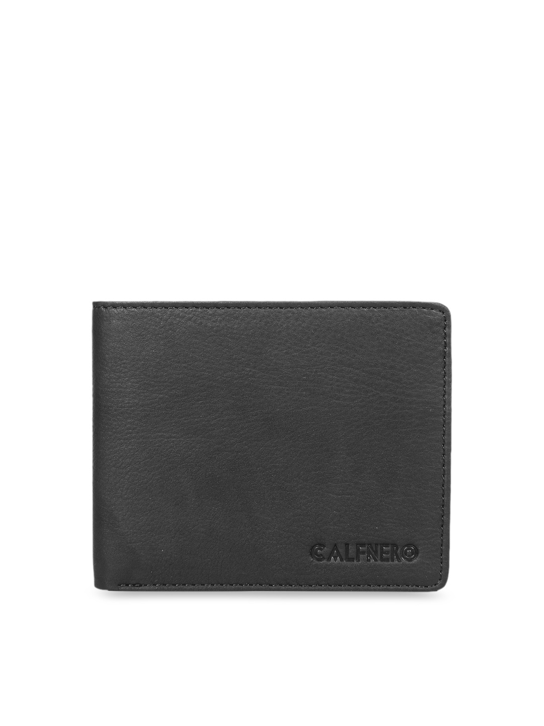 

CALFNERO Men Black Solid Two Fold Wallet