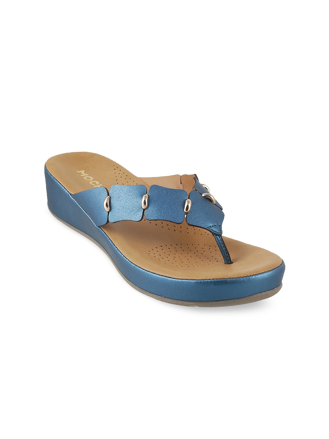 

Mochi Women Blue Solid Sandals