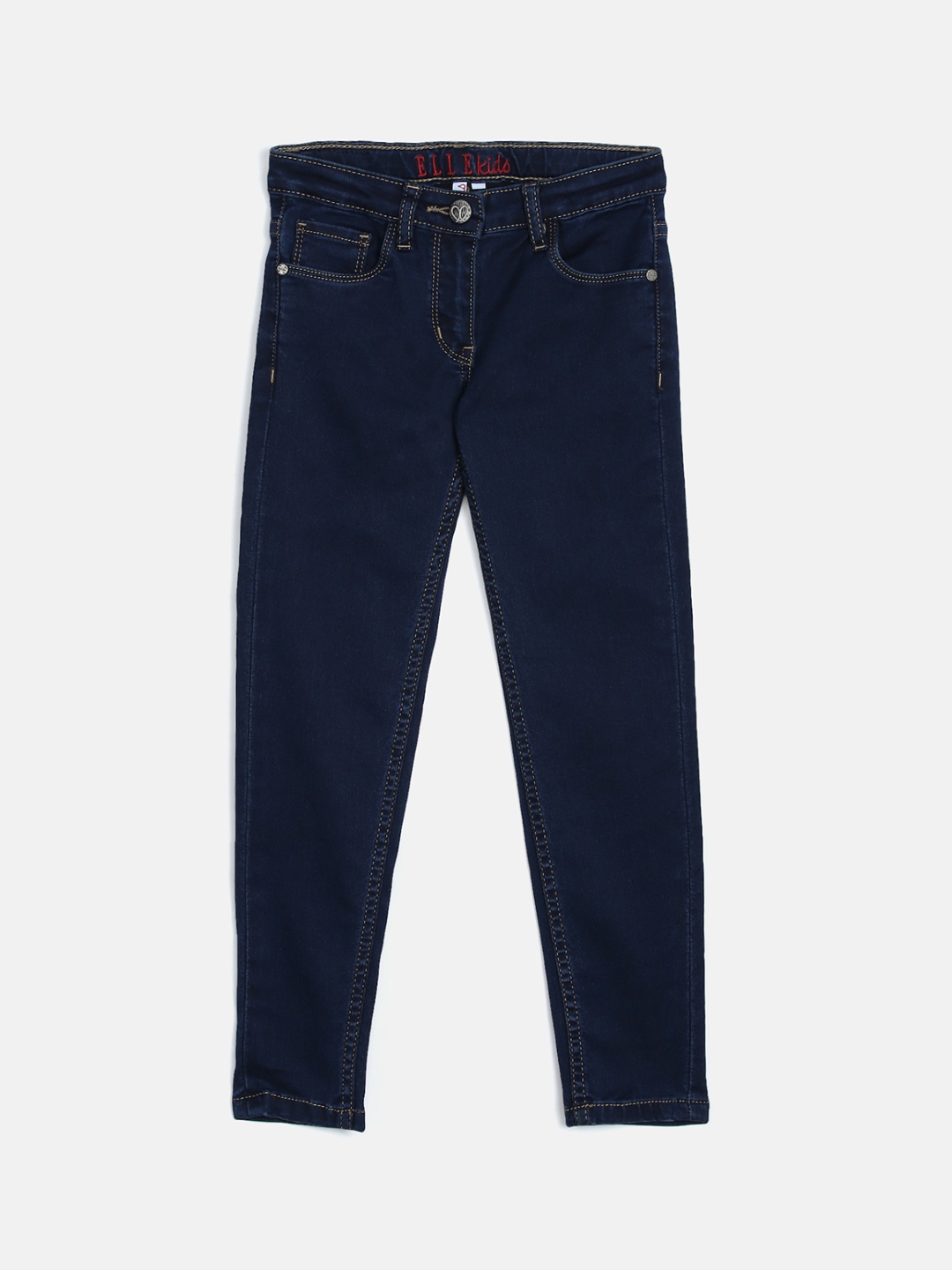 

ELLE Girls Blue Slim Fit Mid-Rise Clean Look Jeans
