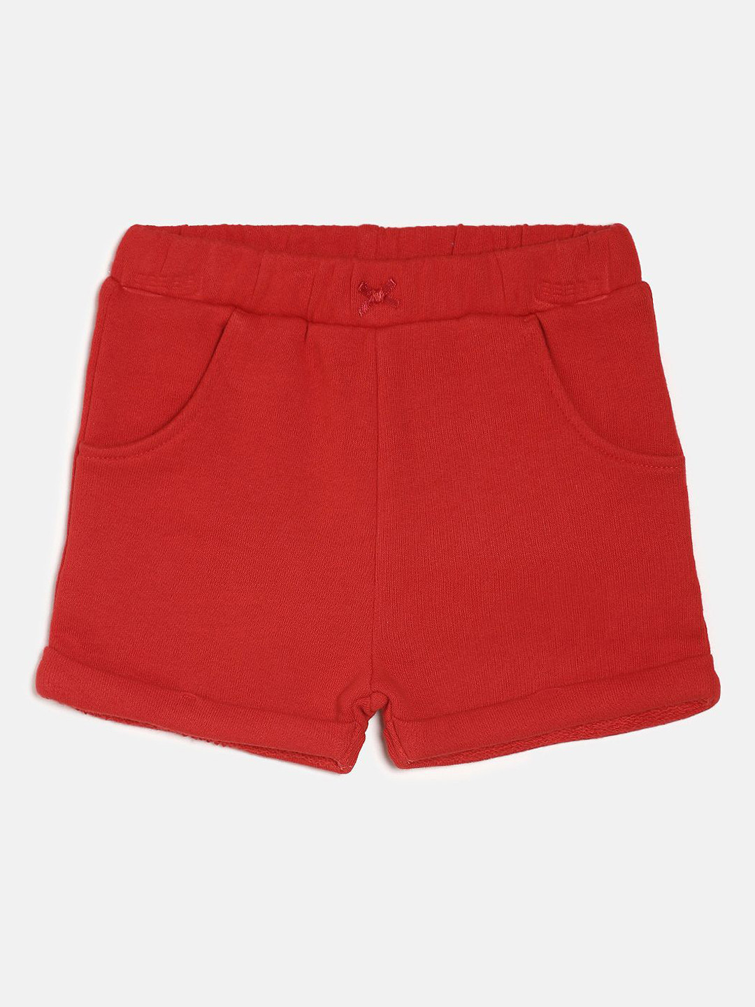 

MINI KLUB Girls Red Solid Regular Fit Regular Shorts