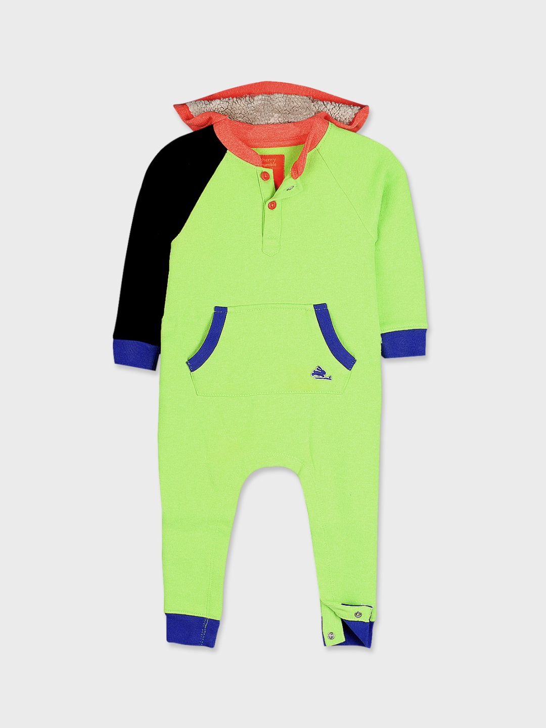 

Cherry Crumble Boys Green Solid Bodysuit