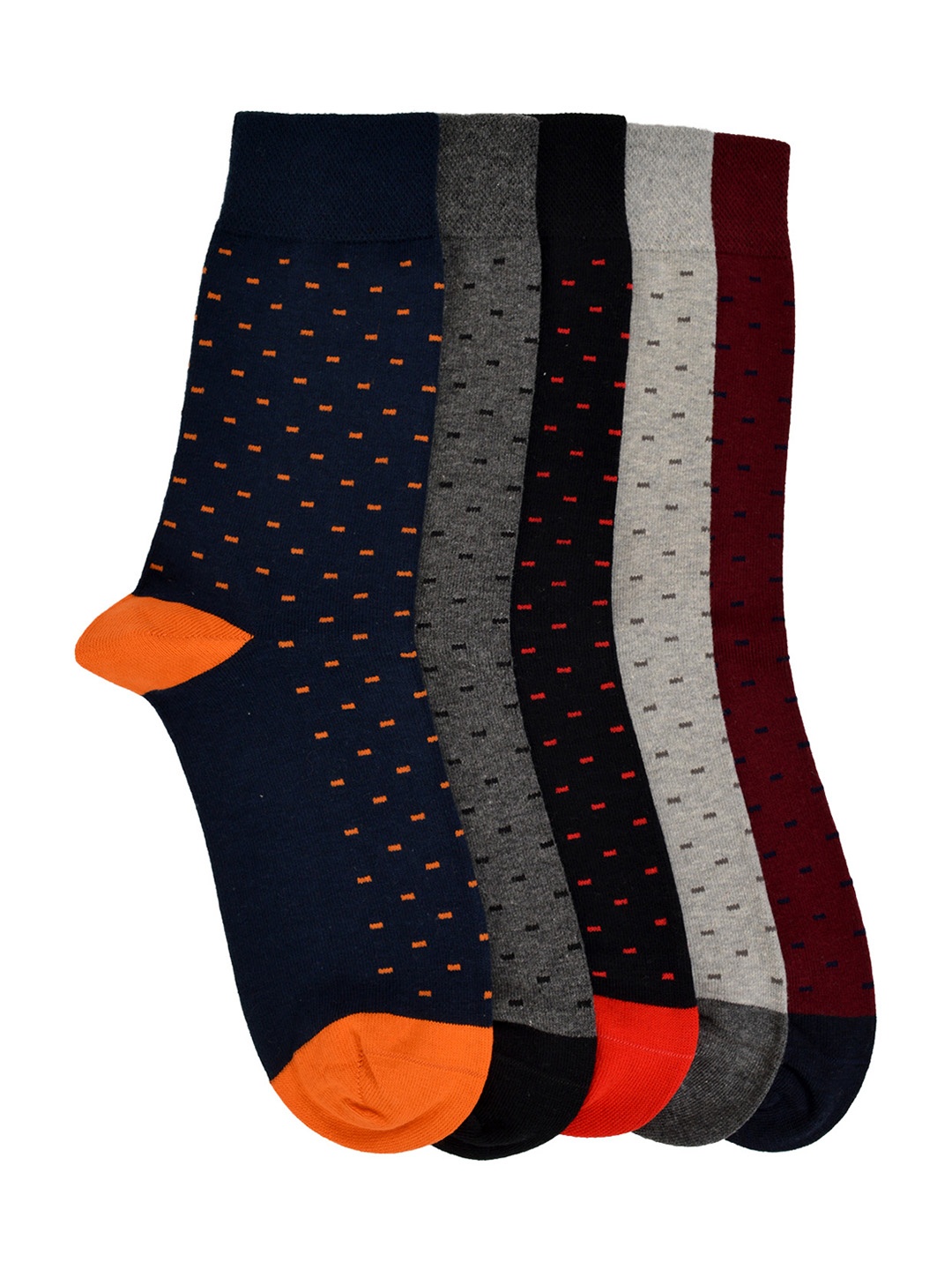 

VINENZIA Men Pack of 5 Patterned Above Ankle Length Socks, Multi