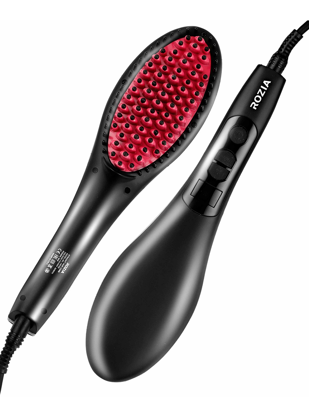 

Rozia Women Straight Hair Comb With Temeprature Control, Black
