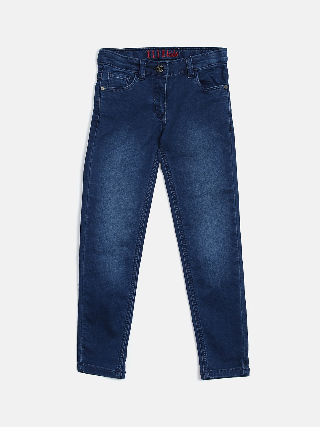 

ELLE Girls Blue Slim Fit Mid-Rise Clean Look Jeans