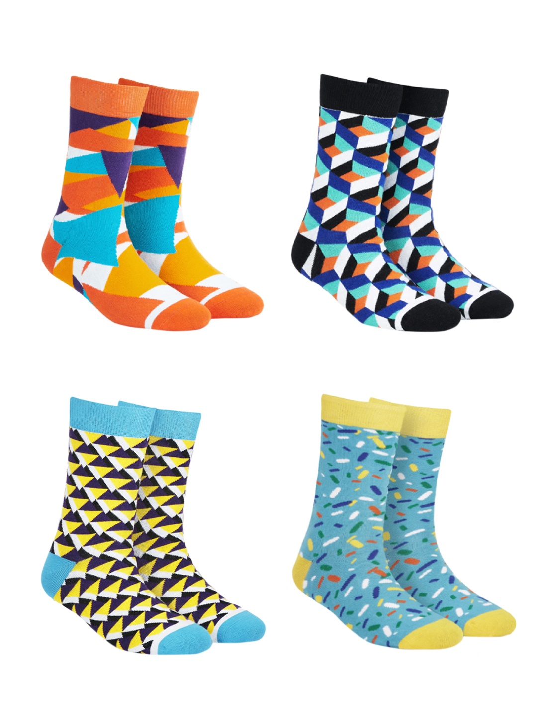 

Dynamocks Unisex Pack of 4 Unisex Crew Length Socks, Multi