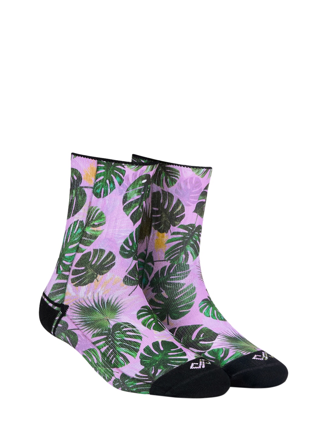 

Dynamocks Unisex Green & Pink Patterned Above Ankle-Length Socks