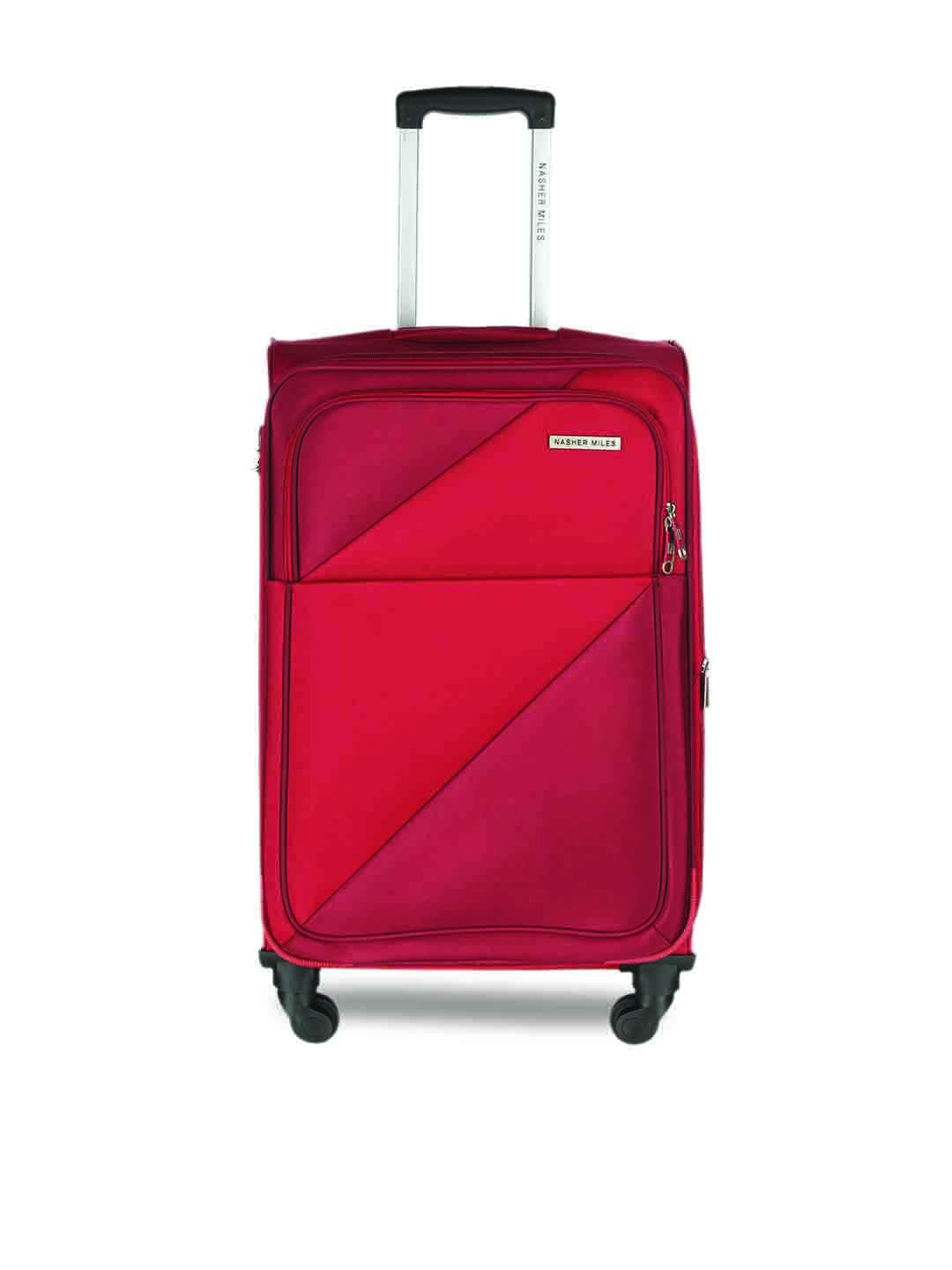 

Nasher Miles Red Solid Texas Soft-Sided Cabin Trolley Bag