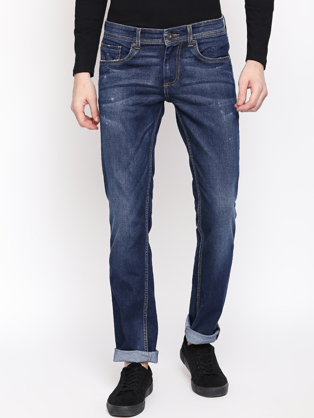 

Basics Men Blue Slim Fit Low-Rise Clean Look Stretchable Jeans