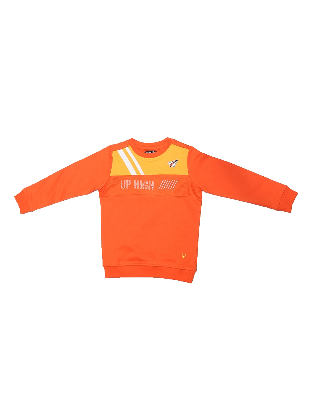 

Allen Solly Junior Boys Orange Solid Sweatshirt