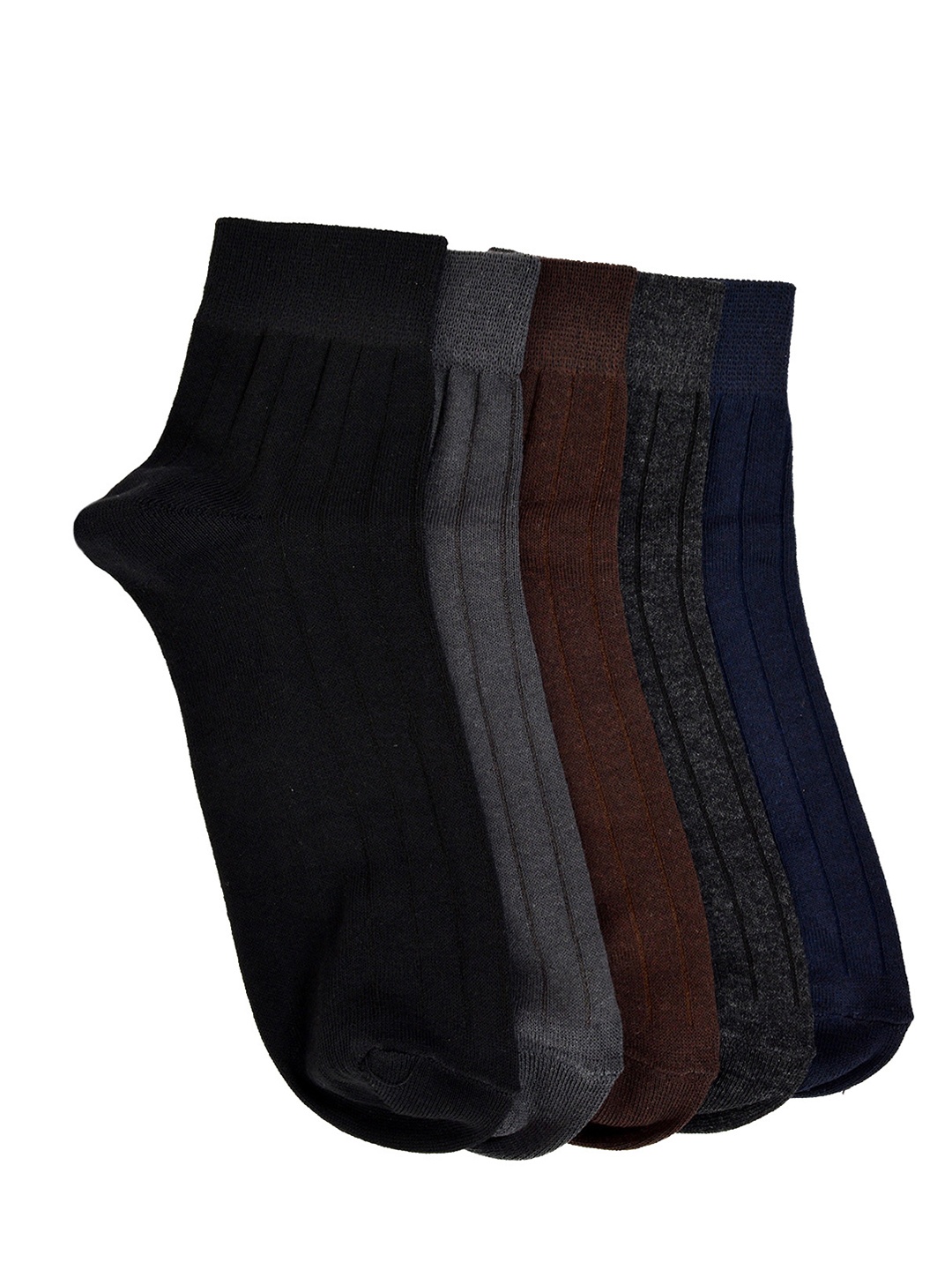 

MARC Men Pack of 5 Patterned Ankle-Length Socks, Multi
