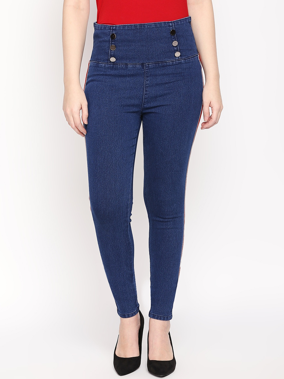 

High Star Women Blue Solid Slim-Fit Stretchable Jeggings
