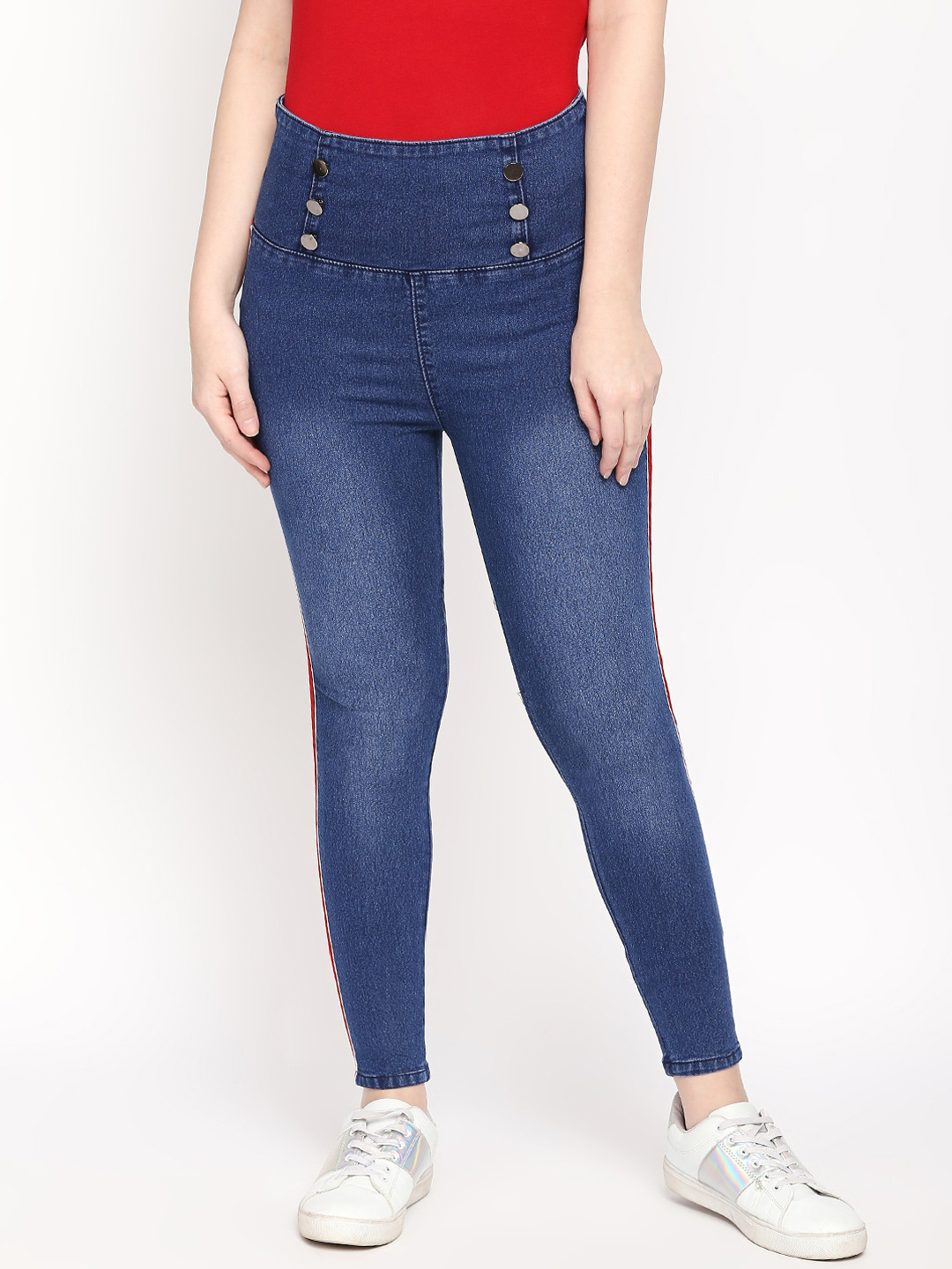 

High Star Women Blue Solid Slim-Fit Stretchable Jeggings