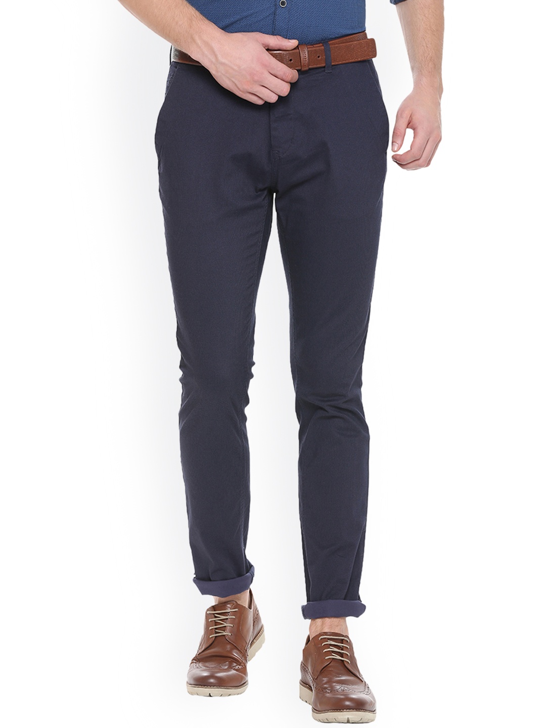 

Van Heusen Sport Men Blue Slim Fit Solid Chinos