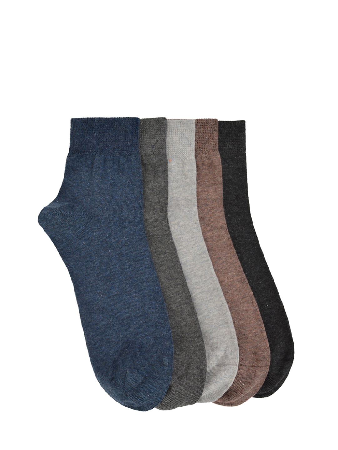 

MARC Men Pack of 5 Solid Ankle-Length Socks, Multi