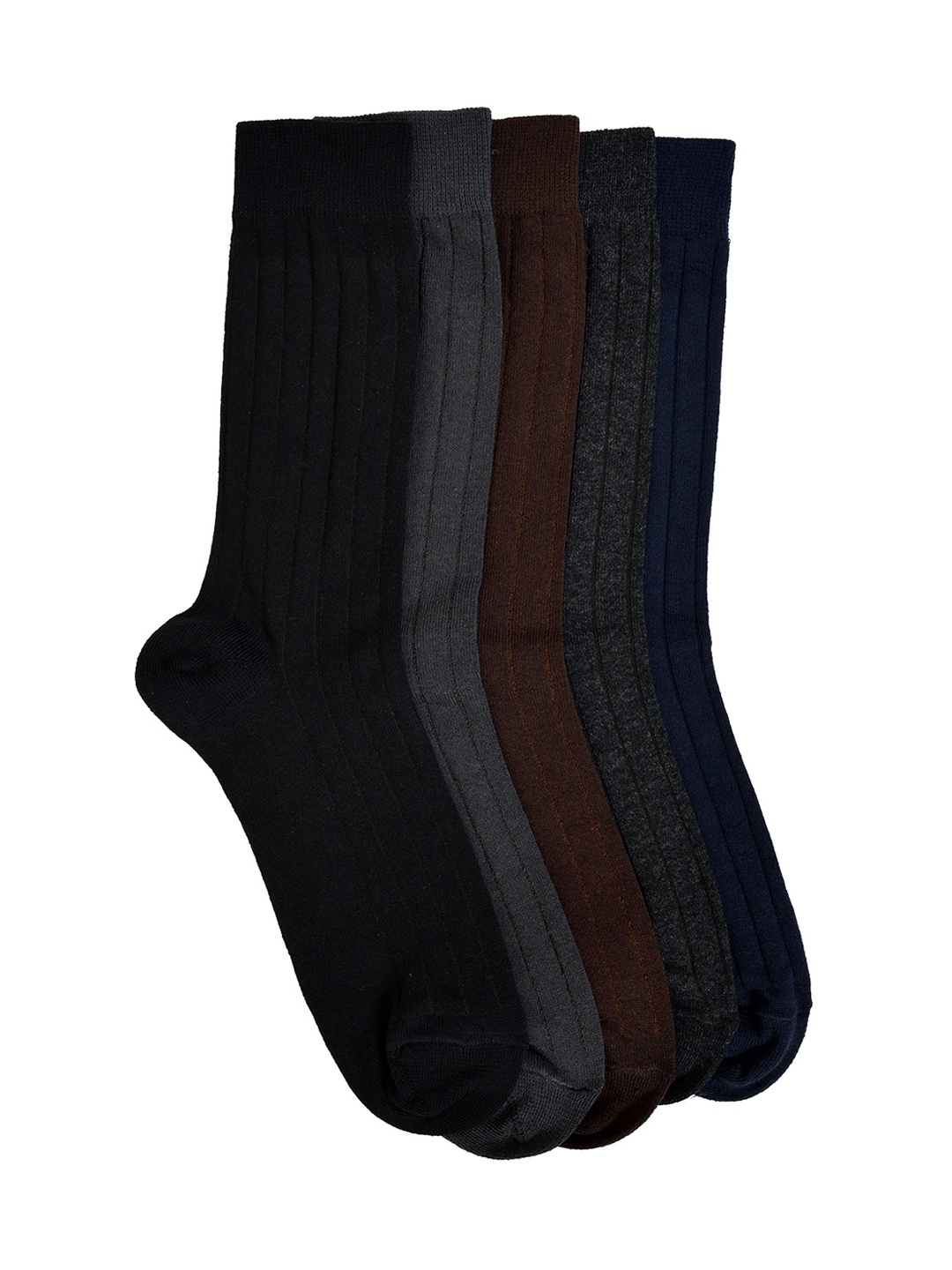 

MARC Men Pack of 5 Patterned Calf-Length Socks, Multi