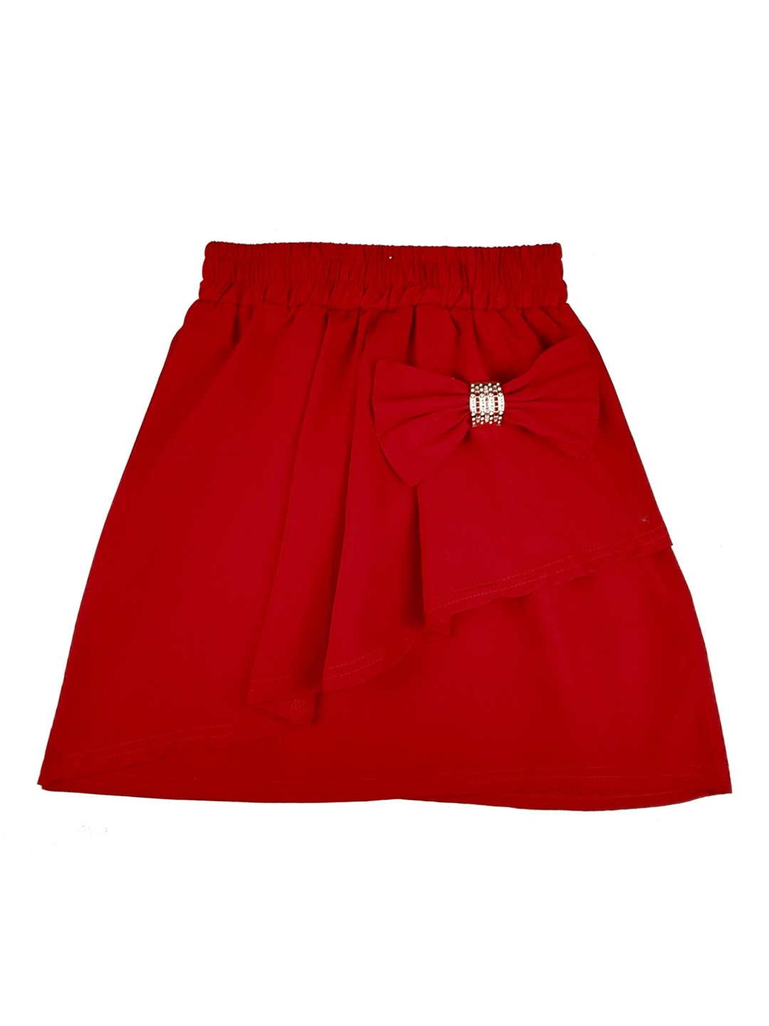 

SWEET ANGEL Girls Red Solid A-Line Skirt