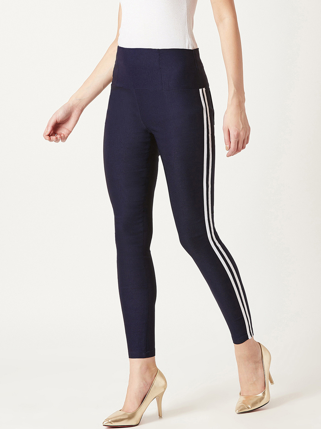 

Miss Chase Women Navy Blue Solid Skinny-Fit Jeggings