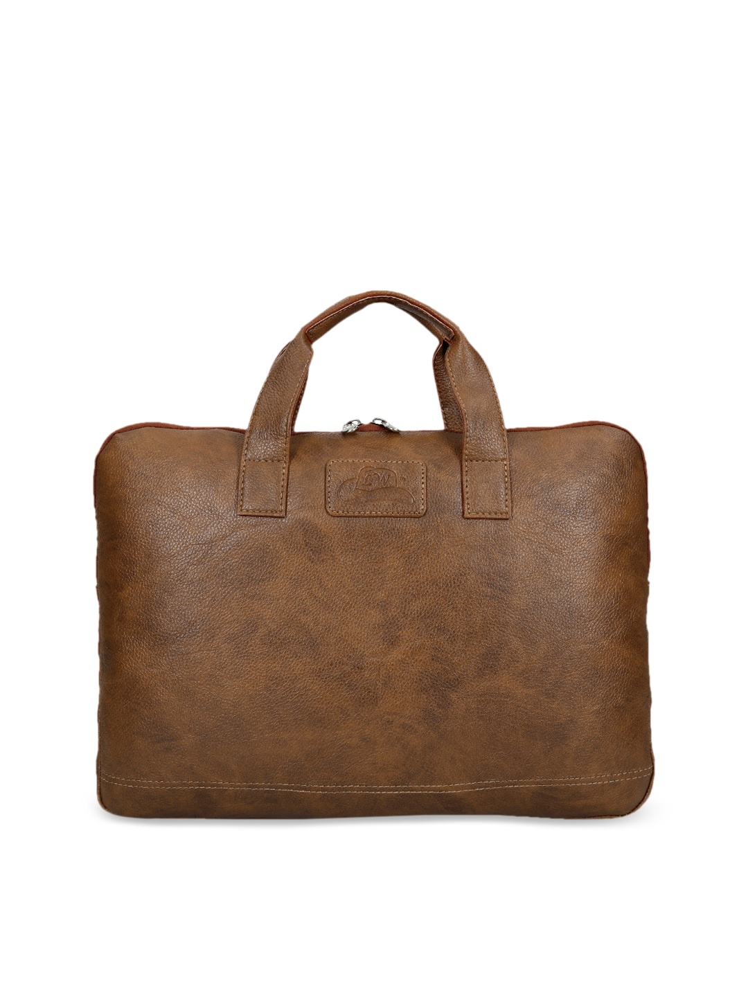 

Leather World Unisex Brown Solid Laptop Bag
