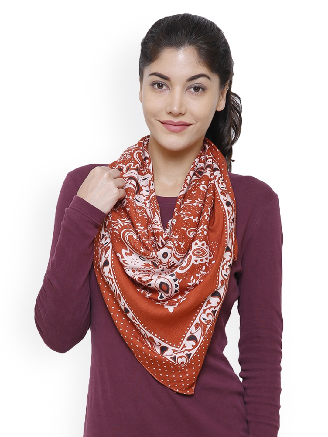 

Citypret Coral Printed Scarf