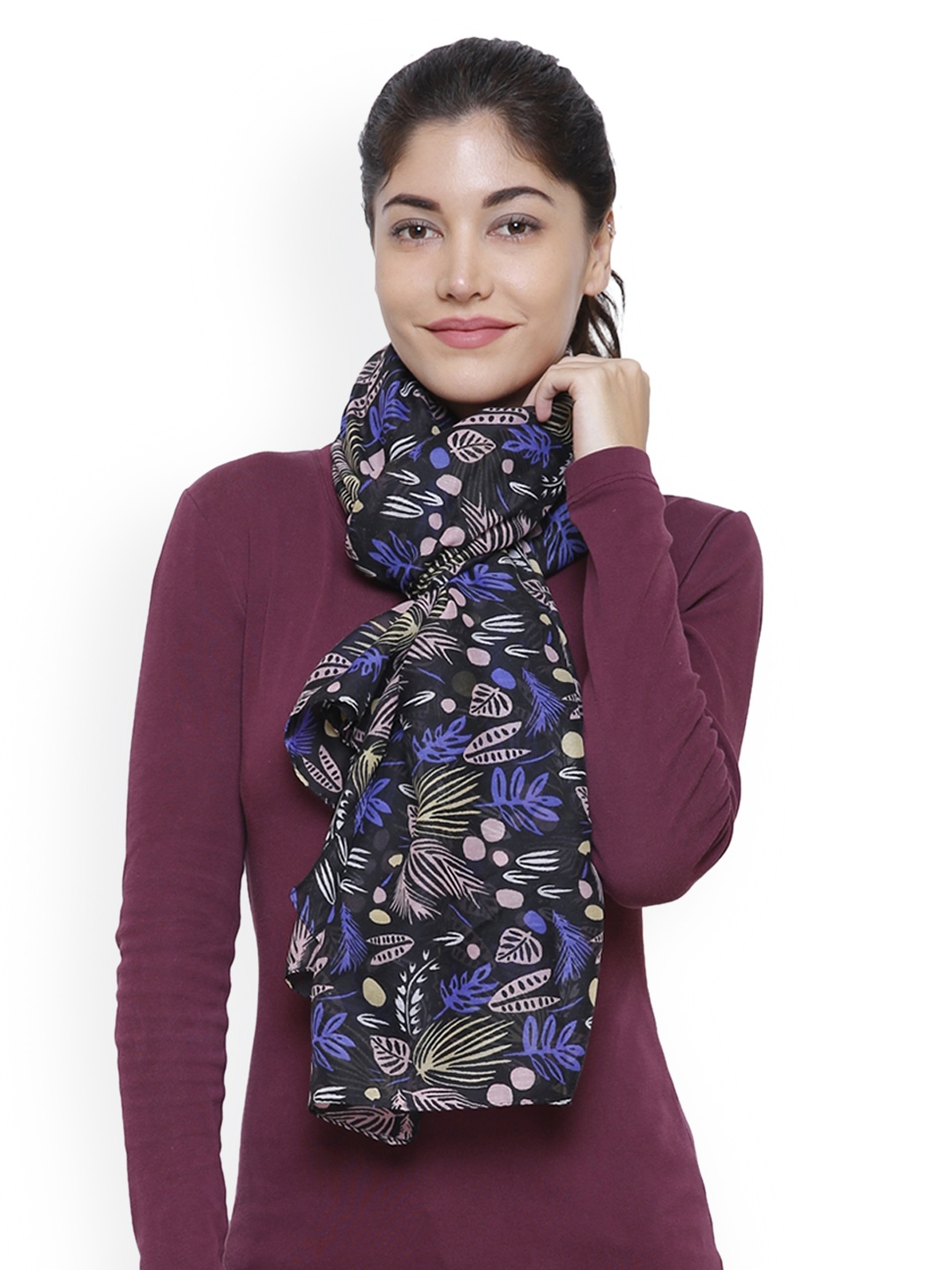 

Citypret Black Printed Scarf